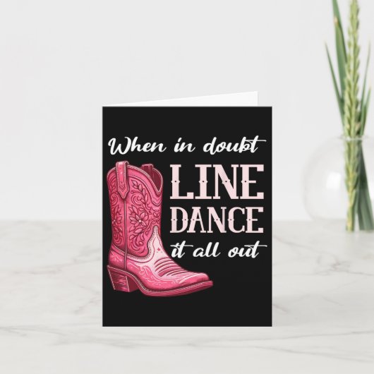 Country Line Dancing Vrouwen Meisje Kaart (Voorkant)