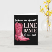 Country Line Dancing Vrouwen Meisje Kaart (Gele Bloem)