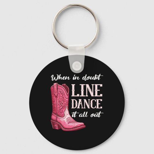 Country Line Dancing Vrouwen Meisje Sleutelhanger (Voorkant)