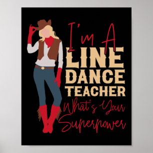 Country Line Danser HS0 Uni-volwassenen White Sma Poster