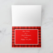 Country Line dansers met rode gespeelde kerst Kaart (Binnen)