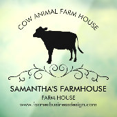 country living Farm Cow Silhouette Raamsticker (Vel 3)