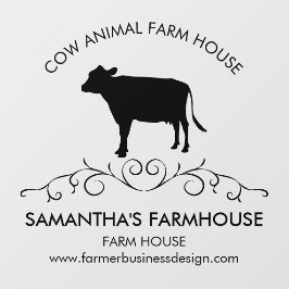 country living Farm Cow Silhouette Raamsticker