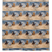 Country Living Wild Horses Douchegordijn (Voorkant)