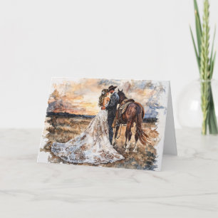Country Love Wedding Zegen voor Eenheid Kaart