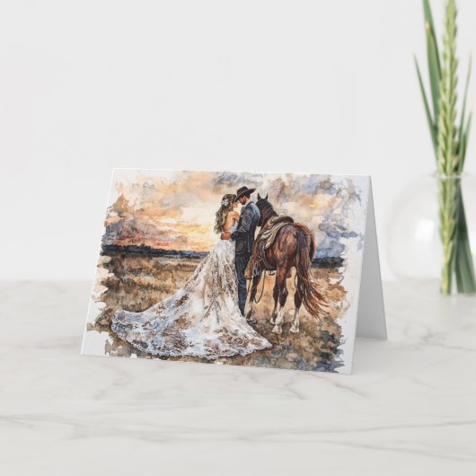 Country Love Wedding Zegen voor Eenheid Kaart (Voorkant)