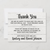 Country Love Western Rustic Bedankbrief Kaart (Voorkant)