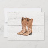 Country Love Western Rustic Bedankkaart (Achterkant)