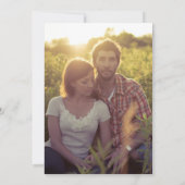 Country Love Western Rustic Photo Wedding Kaart (Achterkant)