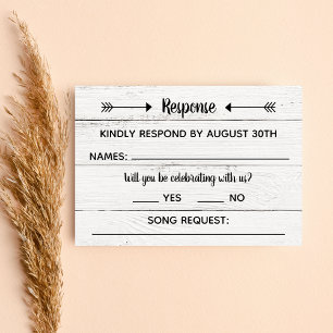 Country Love Western Rustic Response Kaart