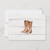 Country Love Western Rustic Response Kaart (Achterkant)