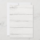 Country Love Western Rustic Wedding Invitation Kaart (Achterkant)