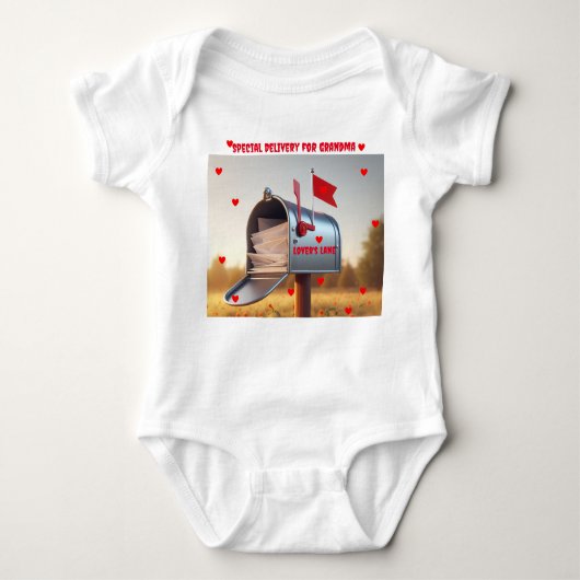 Country Mailbox Special Delivery for Grandma  Romper (Voorkant)