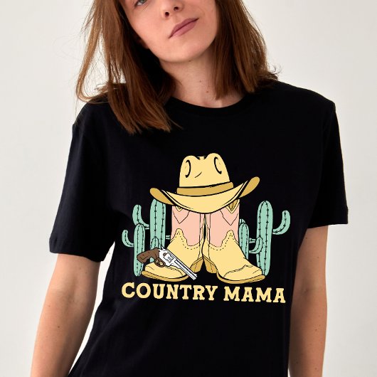 Country Mama Boots Westerne Moederdag T-shirt
