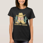 Country Mama Boots Westerne Moederdag T-shirt (Voorkant)