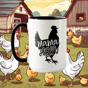 Country Mama hen woord kunst Mok