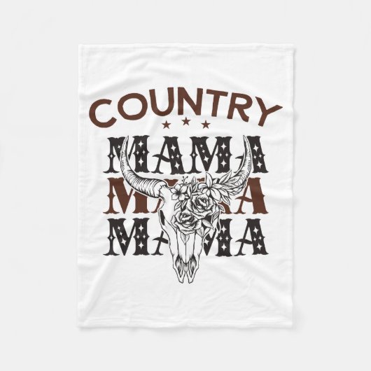 Country Mama Western Mam Fleece Deken (Voorkant)