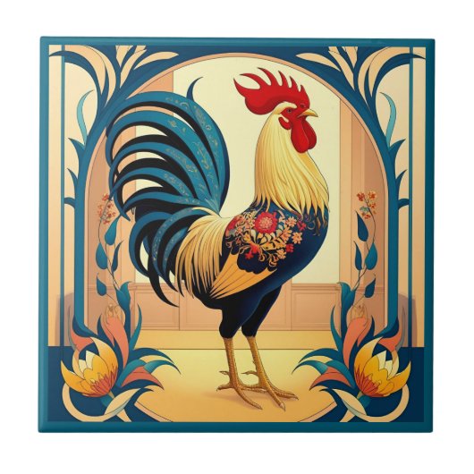 Country Manor Rooster Tegeltje (Voorkant)