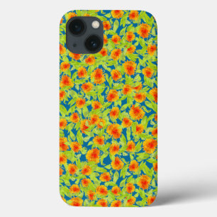 Country Marigolds op Blue Hoesje-Mate iPad Case