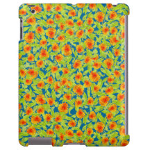 Country Marigolds op Blue Hoesje-Mate iPad Case