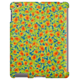 Country Marigolds op Blue Hoesje-Mate iPad Case