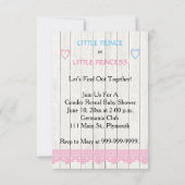 Country Mason Jar Baby onthult uitnodiging (Achterkant)