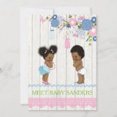 Country Mason Jar Baby onthult uitnodiging (Voorkant)