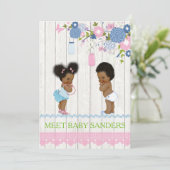 Country Mason Jar Baby onthult uitnodiging (Staand voorkant)