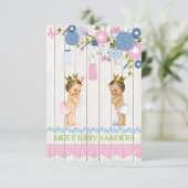 Country Mason Jar Baby Reveal Invitation Kaart (Staand voorkant)