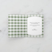 Country Mason Jar Daisy Green Bedankkaart (Binnen)