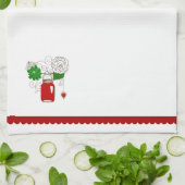 Country Mason Jar-kersthanddoek Theedoek (Gevouwen)