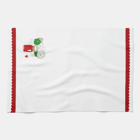 Country Mason Jar-kersthanddoek Theedoek (Horizontaal)