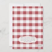 Country Mason Jar Red Gingham Jubileum Kaart (Achterkant)