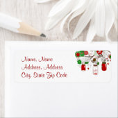 Country Mason Jar Rood en Groen Kerstlabel Etiket (Insitu)