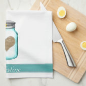 "Country Mason Jar Wedding Towel Theedoek (Quarter Fold)