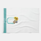 "Country Mason Jar Wedding Towel" Theedoek (Horizontaal)