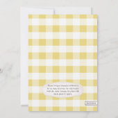 Country Mason Jar Yellow Gingham Jubileum Kaart (Achterkant)