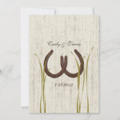 Country Meadow Rustic Hoefijzers Wedding Kaart (Voorkant)