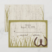 Country Meadow Rustic Wedding Response Kaart (Voorkant / Achterkant)