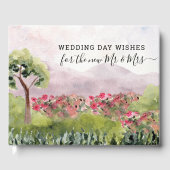Country Meadow Waterverf Trouwdag Wensen Gastenboek (Voorkant)
