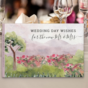 Country Meadow Waterverf Trouwdag Wensen Gastenboek