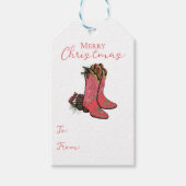 Country Merry Christmas naar Gift Label Cadeaulabel (Voorkant)