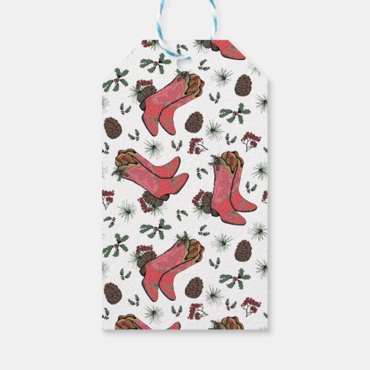 Country Merry Christmas naar Gift Label Cadeaulabel (Achterkant)