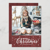 Country Merry kerstfeestay Card Feestdagenkaart (Voorkant / Achterkant)