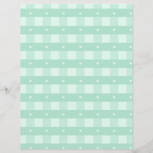 Country Mint Green Play Gingham Scrapbook Paper