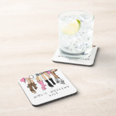 Country Mode Cowboy Boots Girl's Weekend Custom Bier Onderzetter (Rechterzijde)