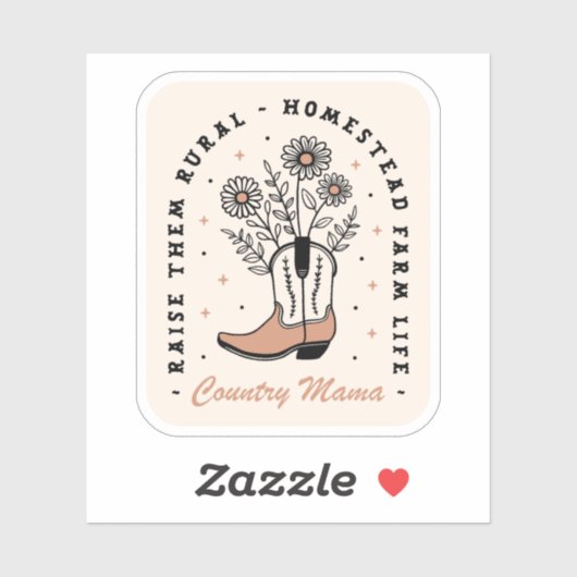 Country moeder mama homestead boerderij leven esth sticker (Vel)
