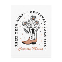 Country moeder verhogen ze landelijke homestead bo