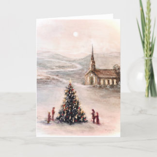 country Mountain-kerstkaart Feestdagen Kaart
