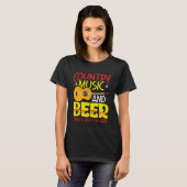 Country Music and Beer That s why I m Here  alcoho T-shirt (Voorkant volledig)